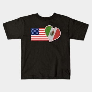 Mexico T-Shirt US Flag T-Shirt Spanish Latino Kids T-Shirt